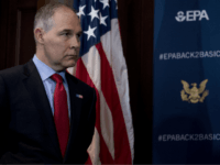 Environmental Protection Agency Administrator Scott Pruitt attends a news conference at the Environmental Protection Agency in Washington, Tuesday, April 3, 2018, on his decision to scrap Obama administration fuel standards. (AP Photo/Andrew Harnik)