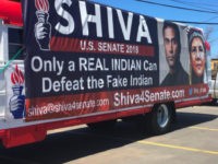 Shiva-Ayyadurai, a candidate for U.S. Senate in Massachusetts who describes himself as a “real Indian,” is suing the city of Cambridge for demanding he remove his signs that say his challenger, Sen. Elizabeth Warren (D-MA), is a “fake Indian.”