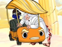Stephen Colbert’s anti-Trump animated show on Showtime portrayed President Trump threatening to “cut off God’s penis” and asking, “How do grown adults still worship Jesus?”