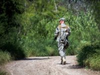 Texas National Guardsman on Rio Grande River Border