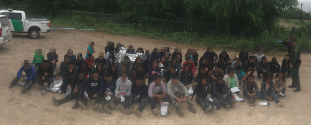 Large group of unaccompanied minors and families apprehended hear Hidalgo, Texas. Photo: U.S. Border Patrol