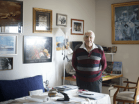 In this Tuesday, April 10, 2018 photo, Baruch Shub, a Holocaust survivor poses for a photo at his apartment in a senior citizens' home in Kfar Saba, Israel. While most of his fellow Jews were being killed or brutalized in Nazi death camps and ghettos, Shub and his friends were hiding out in the forests of the former Soviet Union, trying their best to undermine the Nazi war machine by derailing trains, burning bridges and sabotaging telephone and electricity lines. Israel marks its annual Holocaust memorial day this week, with a dwindling survivor population. (AP Photo/Ariel Schalit)