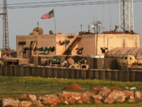 A picture taken on April 2, 2018 shows a general view of a US military base in the al-Asaliyah village, between the city of Aleppo and the northern town of Manbij. The Syrian Observatory for Human Rights, a Britain-based monitor with sources on the ground, says around 350 members of the US-led coalition -- mostly American troops -- are stationed around Manbij. / AFP PHOTO / Delil SOULEIMAN (Photo credit should read DELIL SOULEIMAN/AFP/Getty Images)