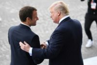 US President Donald Trump, right, and France's Emmanuel Macron talk regularly, have shared memorable handshakes and claim an "unbreakable" friendship
