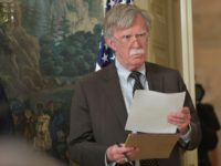 National Security Advisor John Bolton, pictured on April 13, 2018, said President Donald Trump "has made no decision on the nuclear deal" with Iran