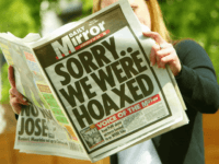 LONDON ? MAY 15: The front page of London's Daily Mirror newspaper is seen in this photo illustration with a headline apologizing for running fabricated pictures purporting to show British soldiers abusing Iraqi prisoners ? a claim which forced the editor Piers Morgan to resign after it was refuted by the British Army May 14, 2004. (Photo by Scott Barbour/Getty Images)