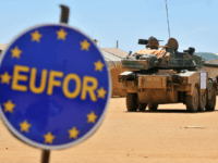 French soldiers are pictured at the French camp 'Etoile bleue' (blue star) in Farchana, eastern Chad, on March 13, 2009. United Nations forces took over command on March 15, 2009 from European Union peacekeepers to protect refugees and displaced people in Chad and the Central African Republic. The EU's EUFOR troops swapped their berets for the UN peacekeeping ones in in the eastern Chadian town of Abeche in a symbolic handover ceremony attended by senior officials and diplomats. AFP PHOTO/ PHILIPPE HUGUEN (Photo credit should read PHILIPPE HUGUEN/AFP/Getty Images)