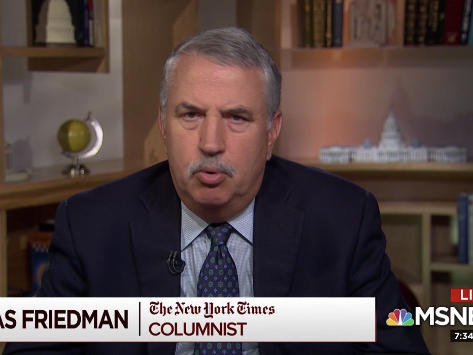 NYT's Friedman: 'You Have to Vote for a Democrat' in the Midterms -- Trump the 'Greatest Threat to Our Democracy' | Breitbart