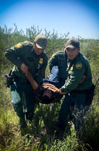 Laredo Sector agents rescue an illegal immigrant who became lost after being abandoned by human smugglers. (Photo: U.S. Border Patrol/Laredo Sector)