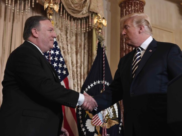 Pompeo and Trump (Saul Loeb / AFP / Getty)