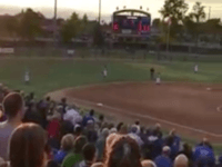 National Anthem at softball game (Tiffany Marquez / Facebook) National Anthem at softball game (Tiffany Marquez / Facebook)