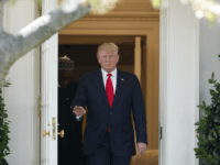 President Donald Trump and Nigerian President Muhammadu Buhari walk from the Oval Office before a news conference in the Rose Garden of the White House in Washington, Monday, April 30, 2018.(AP Photo/Carolyn Kaster)