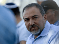 Israel's Foreign Minister Avigdor Lieberman, during a meeting with local residents in Mitzpe Gadot, Northern Israel, overlooking the Golan Heights,Thursday, Nov. 11, 2010. Lieberman said during his tour of the area that the Golan Heights will always be an inseparable part of Israel. (AP Photo/Ariel Schalit)