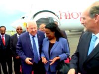 President Reuven Rivlin on Tuesday began the first visit of an Israeli head of state to Ethiopia, telling a welcoming party at the airport that he was “returning the visit of the Queen Sheba, and coming on behalf of King Solomon.”
