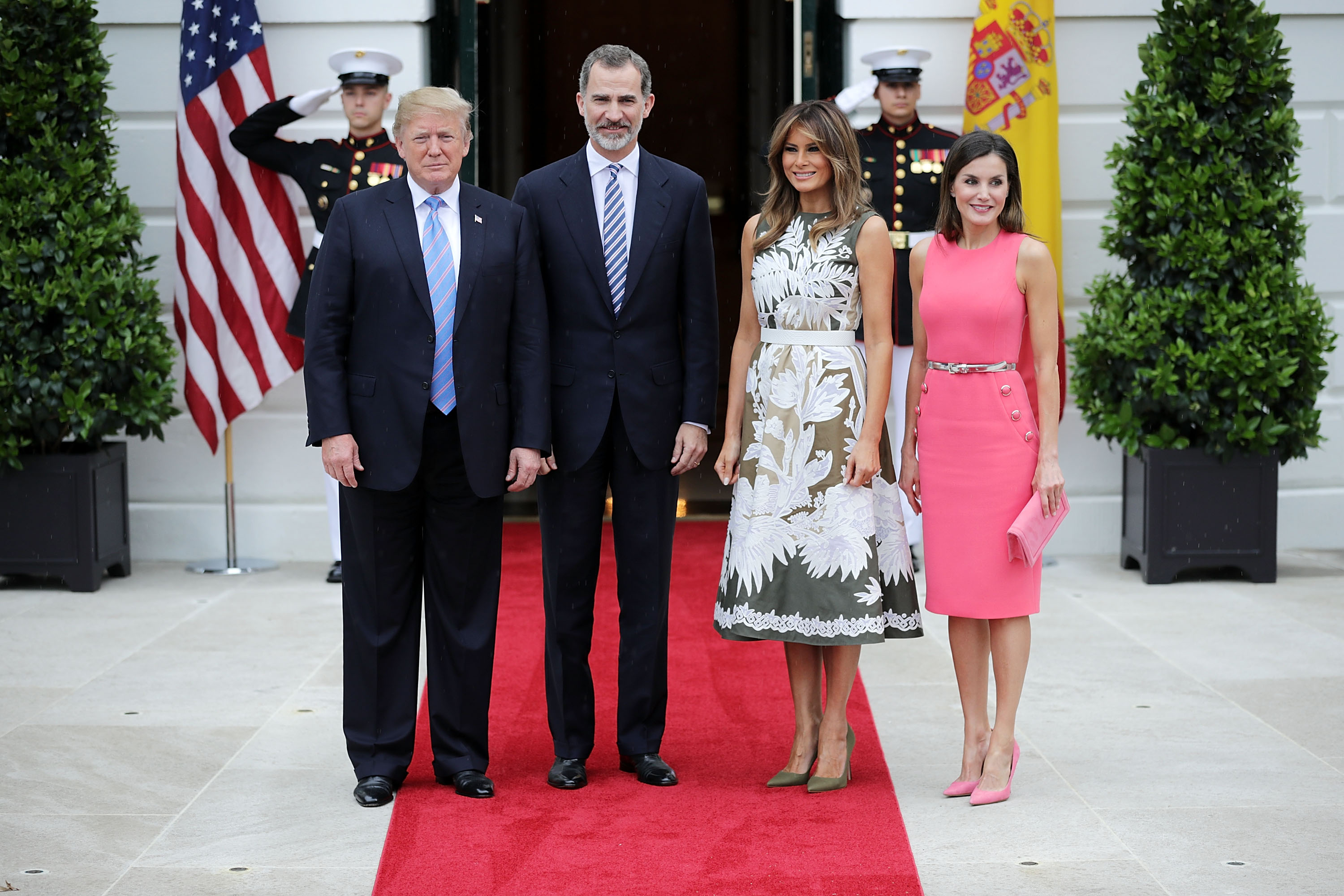 Image result for Spanish Royal Couple anchored by Trump