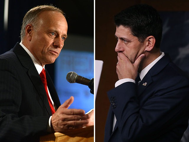 Rep. Steve King and Speaker of the House Paul Ryan.