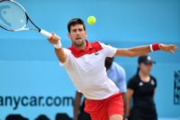 Novak Djokovic ended his final drought as the former world number one reached his first title match for a year with a 7-6 (7/5), 6-4 win against Jeremy Chardy at Queen's Club on Saturday