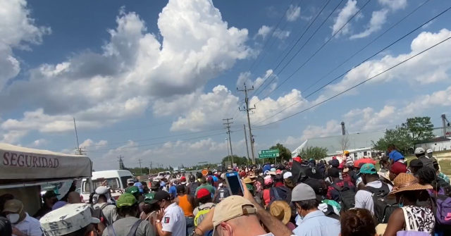 VIDEO: Caribbean Migrants March Through Mexican Checkpoint near Texas Border 1 VIDEO: Caribbean Migrants March Through Mexican Checkpoint near Texas Border