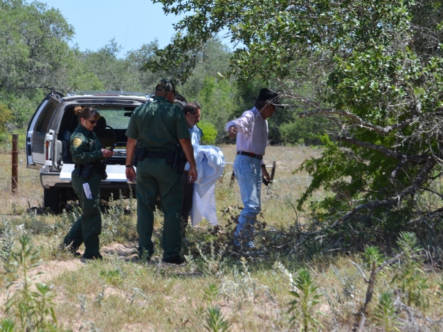 Brooks County Sheriff Benny Martinez responds to call about a deceased migrant near Falfurrias. (Photo: Bob Price/Breitbart Texas)
