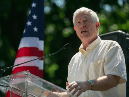 Rep. Mo Brooks (R-AL) speaks during the DC March for Jobs in Upper Senate Park near Capito