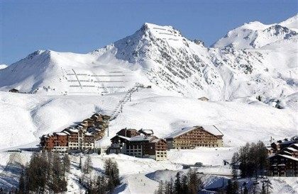 Ski slopes in the Alps. AP Photo/Patrick Gardin