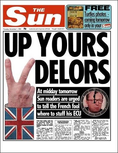 One of The Sun's most famous frontpages.