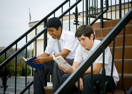 boys reading