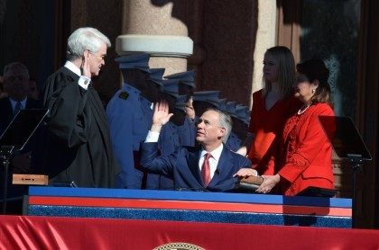 Greg Abbott is sworn in as the 48th Governor of Texas