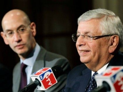 David Stern and Adam Silver Photo by Kathy Willens