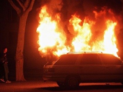 Car burning France New Year