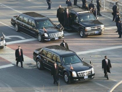 File photo of the presidential limo in Washington D.C.