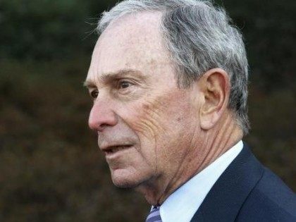 Bloomberg talks to reporters after meeting with Obama and business and civic leaders for a