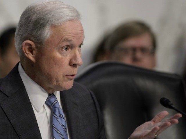 Senator Jeff Sessions (R-AL) grilled attorney general nominee Loretta Lynch on immigration during her confirmation hearing before the Senate Judiciary Committee January 28, 2015 in Washington, DC.