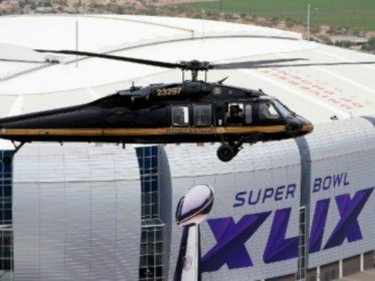 With the Phoenix skyline in the background, a U.S. Customs and Border Protection Black Haw