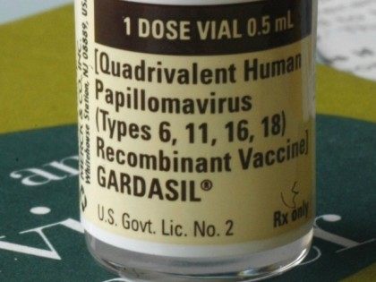One dose of the vaccine Gardasil, developed by Merck & Co.
