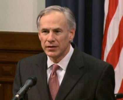 Greg Abbott at Press Conf