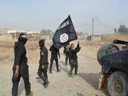 Iraqi government forces celebrate while holding an al-Qaeda affiliated flag after they claimed they have gained complete control of the Diyala province, northeast of Baghdad, on January 26, 2015 near the town of Muqdadiyah. Iraqi forces have "liberated" Diyala province from the Islamic State jihadist group, retaking all populated areas …