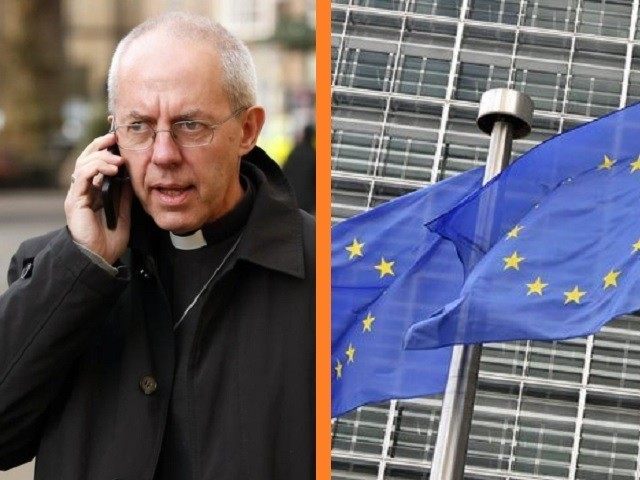 Justin Welby Church of England EU Brussels Europe
