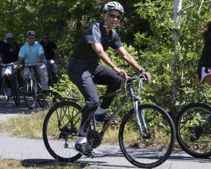 Obama Bike (Jacqueline Martin / Associated Press)