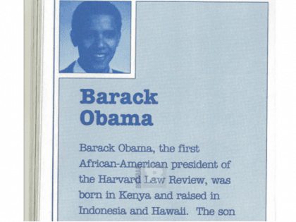 Barack Obama literary pamphlet, 1991 (Joel Pollak / Breitbart News)