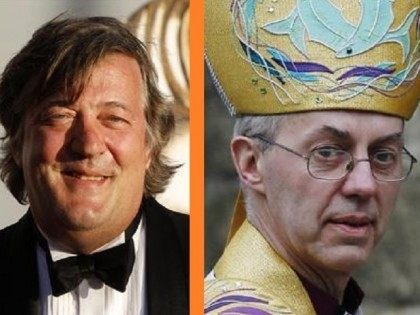 Stephen Fry Archbishop Welby Reuters