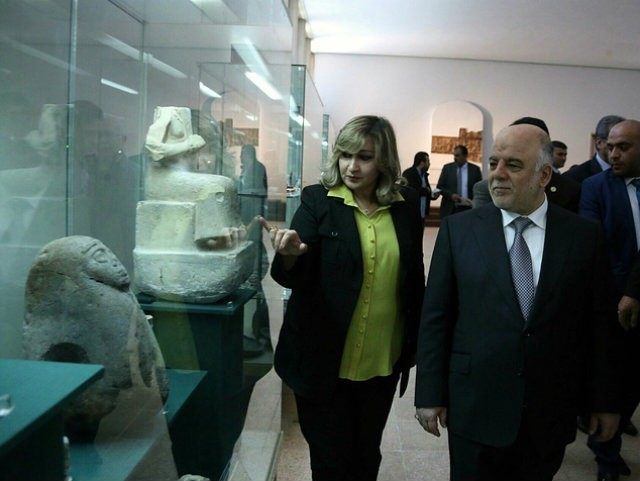 Iraq's Prime Minister Haider al-Abadi visits the Iraqi National Museum …