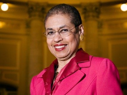 In this Thursday, Feb. 25, 2010 photo, Rep. Eleanor Holmes Norton, D-D.C., poses for a photograph in the rotunda of the Cannon House Office Building on Capitol Hill in Washington.