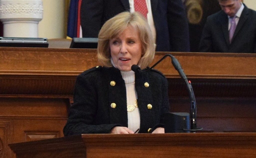 Texas State Rep. Debbie Riddle at Front Mic in Texas Legislature. Breitbart Texas Photo by Lana Shadwick