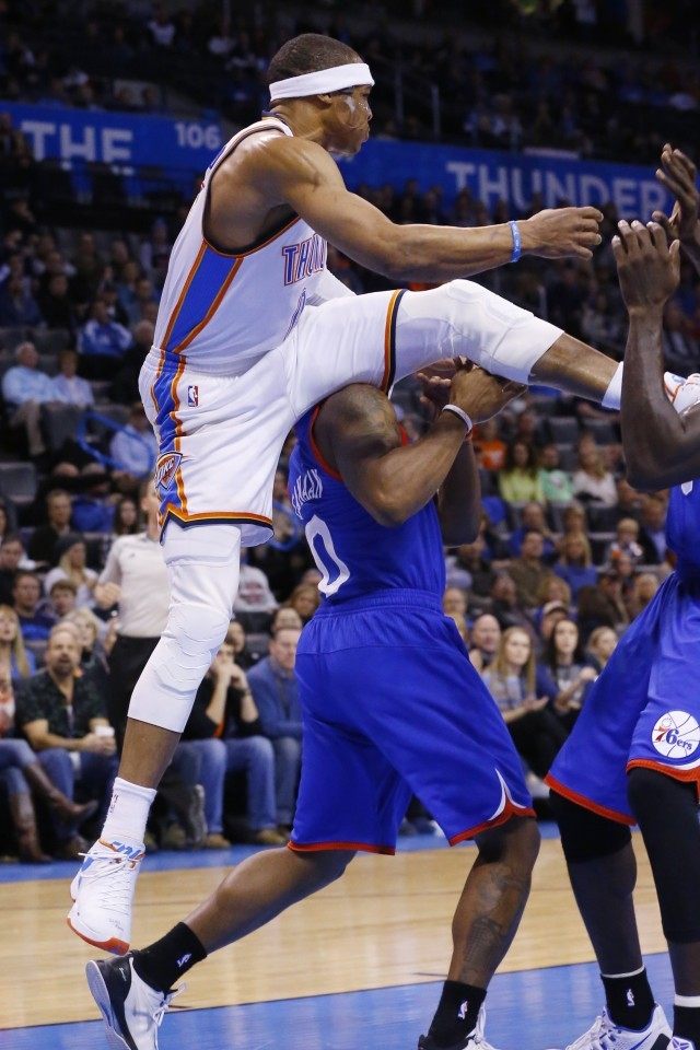 Russell Westbrook, Isaiah Canaan The Associated Press