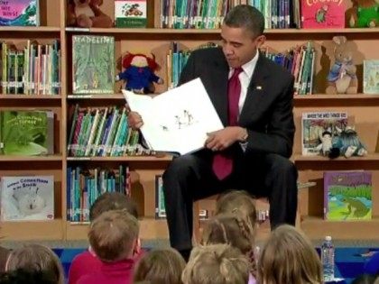 The President reads The Night Before Christmas and selections from his book Of Thee I Sing
