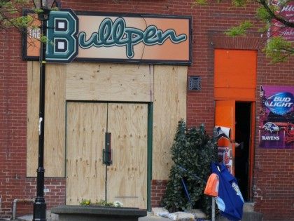 Baltimore Bar Boarded Up