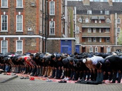 Muslims Pray Tower Hamlets London Reuters