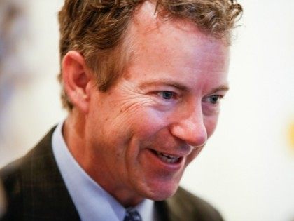 Sen. Rand Paul (R-Ky.) smiles as he arrives for a private reception for Britain’s Prince