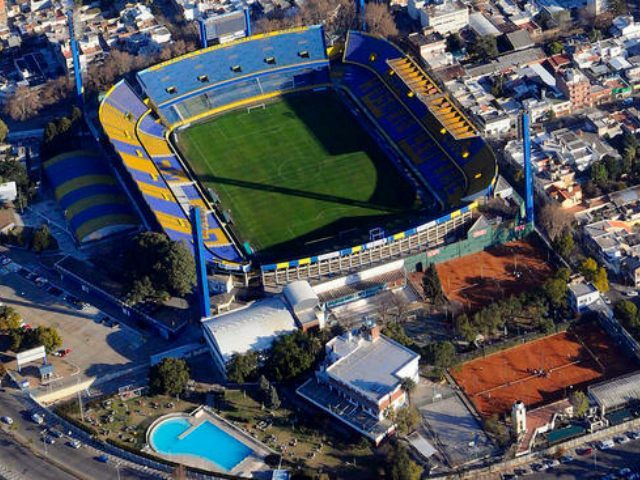 Empty Argentine Soccer Stadium